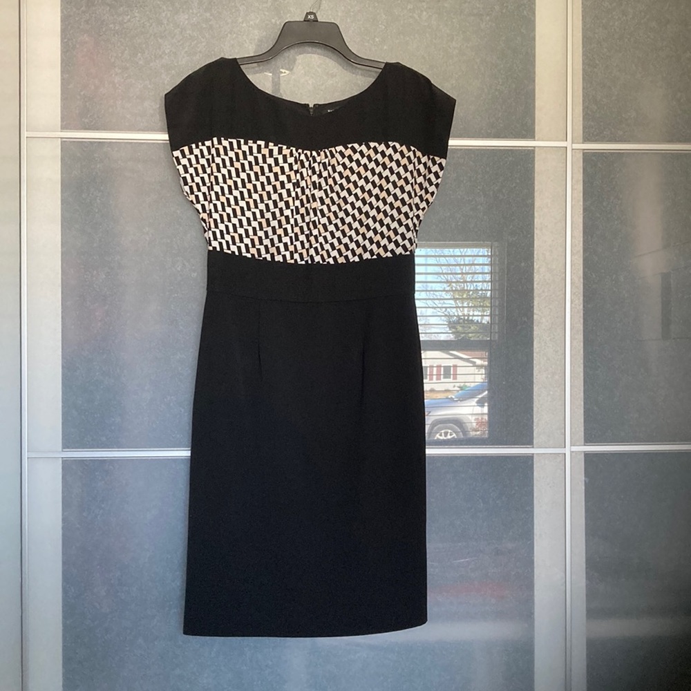 WHBM, size 10, silk top, rayon bottom. Brand New W/out tag. Black and Tan.